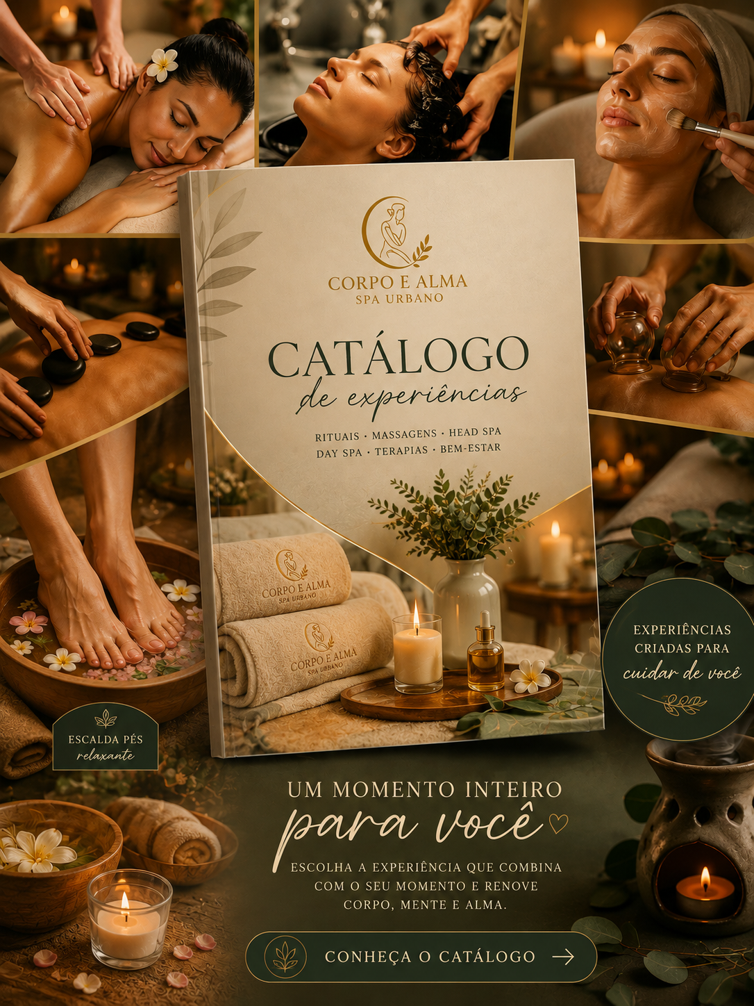 Catálogo de experiências Corpo e Alma Spa Urbano